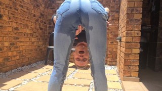 Piss desperation | wetting my jeans | outdoors smoking